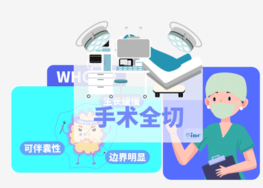 PLGG的切除范圍是臨床預(yù)后的重要指標(biāo)。腫瘤切除程度> 95% 時，5年和10年生存率從75%-100%不等。